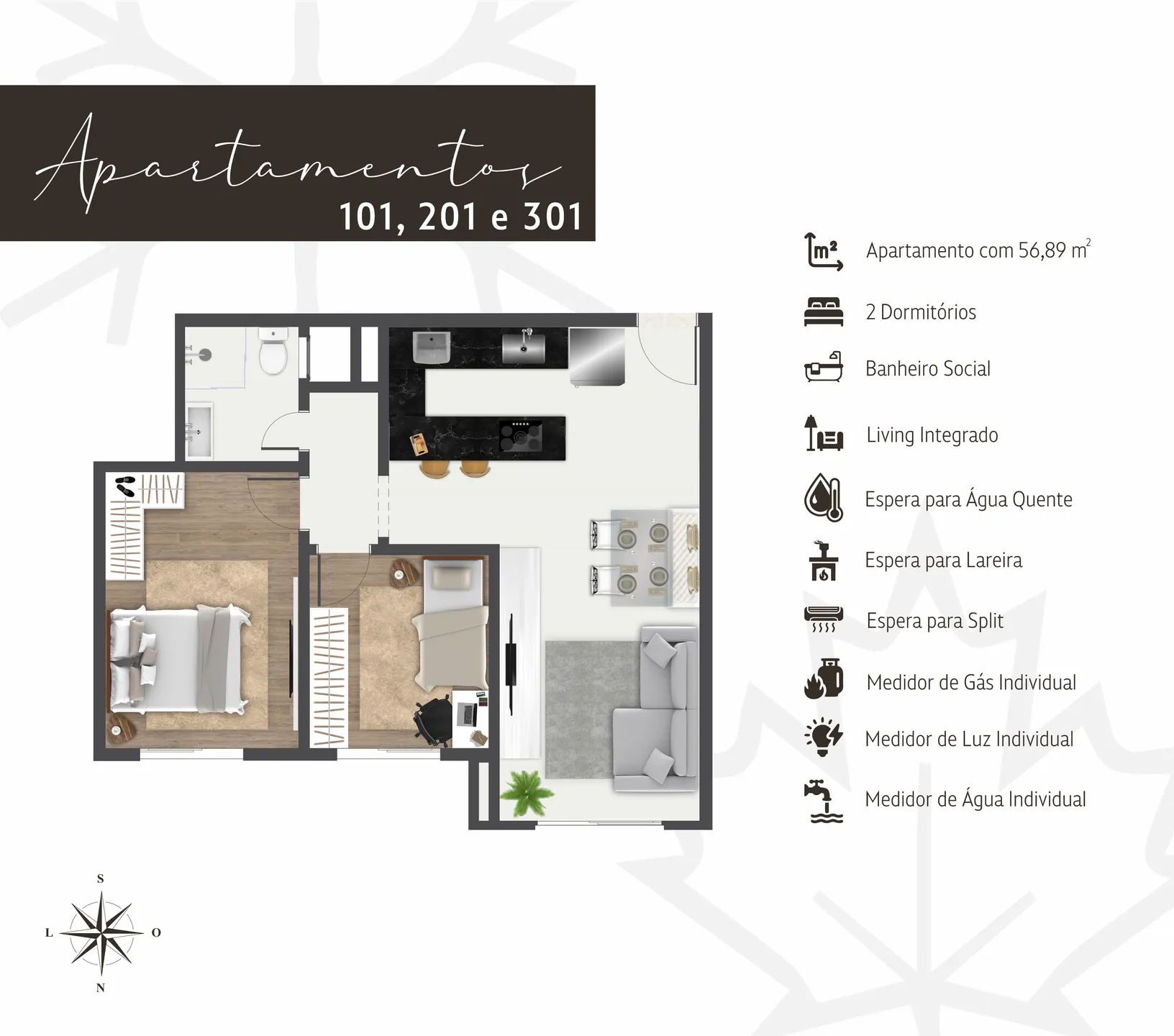 Imagem Apartamento à venda em Gramado, Moura, com 2 quartos, 67.11m2