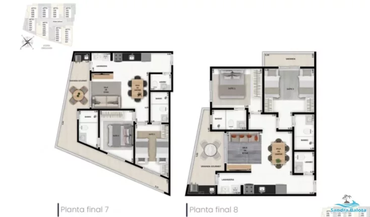 Imagem Apartamento Praia Grande/ 2 dormitórios sendo 1 suíte mais lavabo