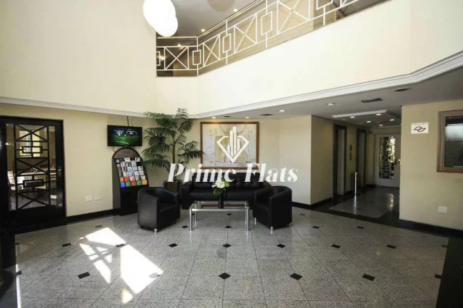 Imagem Flat disponível para venda no Hotel Bienal Suítes, com 28m², 1 dormitório e 1 vaga de garagem