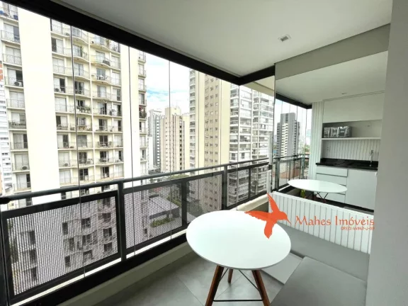 Imagem Apartamento para locação em Pinheiros, São Paulo-SP: 1 quarto, 1 suíte, 1 sala integrada, 1 banheiro, 1 vaga e 33m². Venha conhecer!