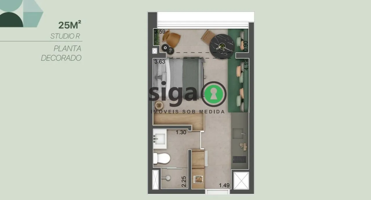 Imagem Apartamento Studio para venda em Santo Amaro, São Paulo - SP