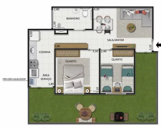 Imagem APARTAMENTO RESIDENCIAL em Rio de Janeiro - RJ, Santíssimo
