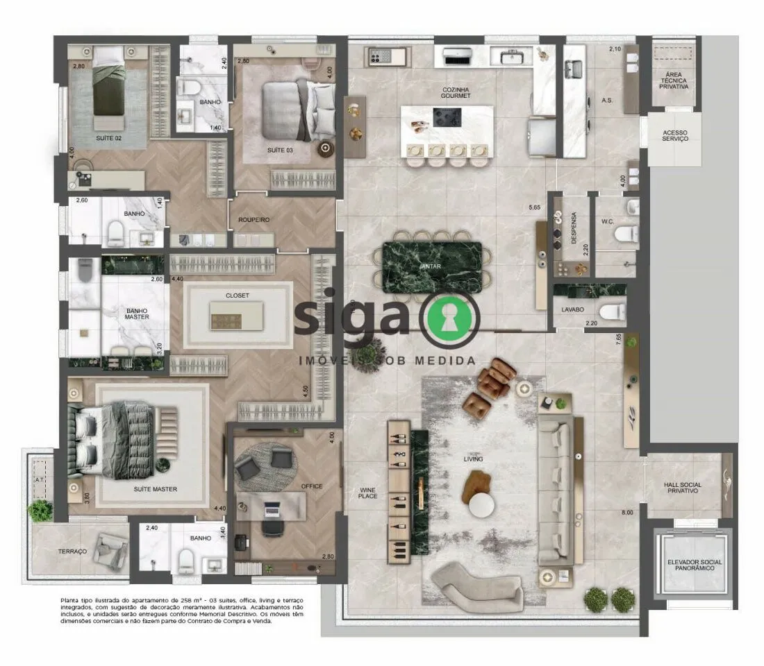 Imagem Splend Moema: 258 m² de luxo absoluto em Moema Nobre, alto padrão com 4 suítes