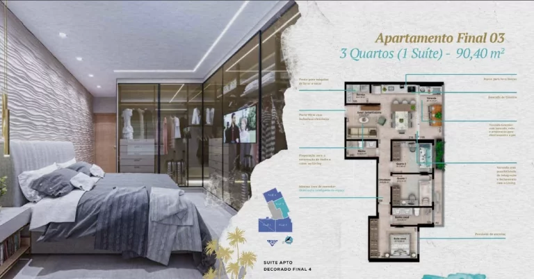 Imagem Acqua Design - Apartamento 3 Suítes, 120 m² à Venda na Orla da Graciosa