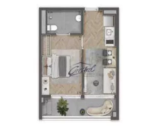 Imagem Studio 39m², 1 suíte - Butantã