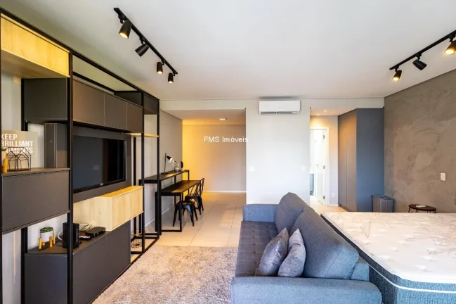 Imagem Apartamento à venda em São Paulo-SP, Itaim Bibi: 1 quarto, 1 sala, 1 banheiro, 1 vaga de garagem, 48m². Venha conferir!