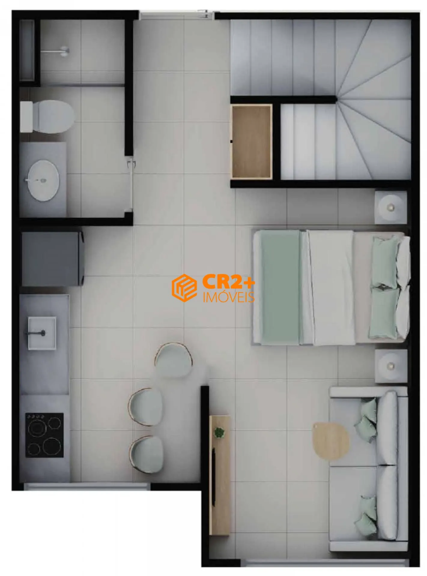 Imagem Studio a Venda de 56 m² com 1 quarto em bairro Carneiros em Tamandaré