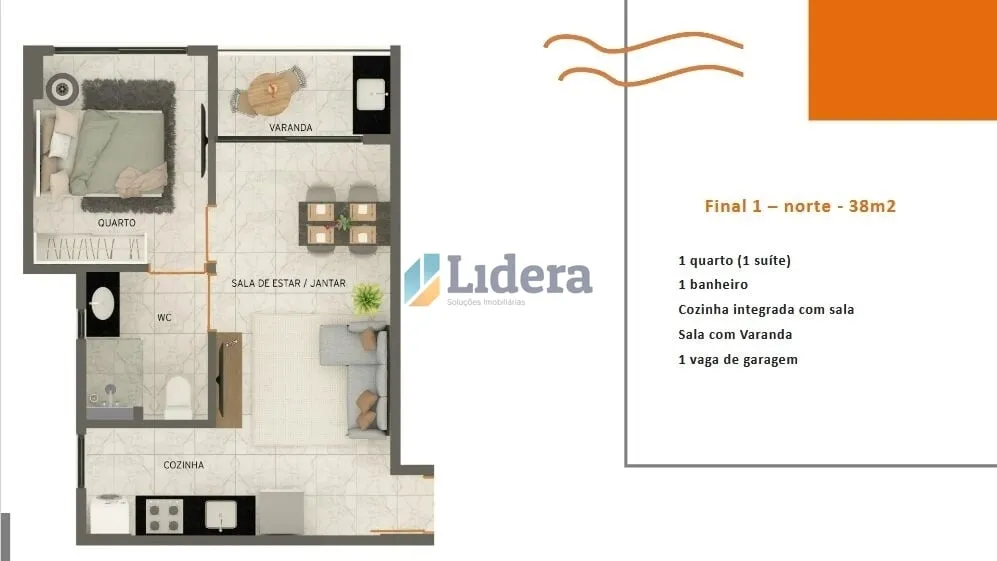 Imagem Apto - 2 Quartos - 1 Suítes - 53m² - Formosa, Cabedelo/PB