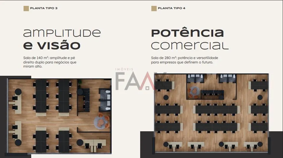 Imagem Salas comerciais á venda Tree Tower em Guarapuava PR Cidade dos Lagos