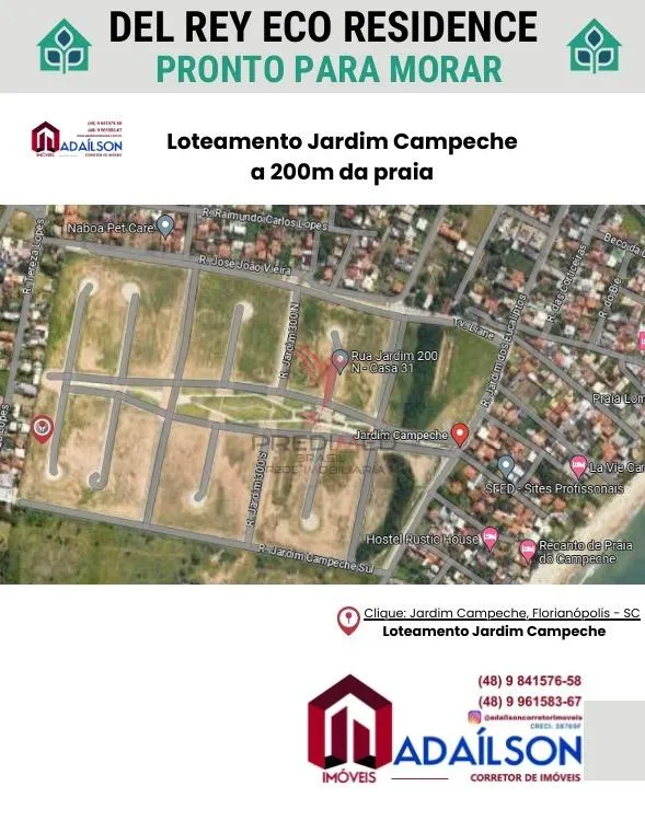 Imagem DEL REY ECO RESIDENCE EMPREENDIMENTO DE 2 CASAS JARDIM CAMPECHE FLORIANÓPOLIS SC