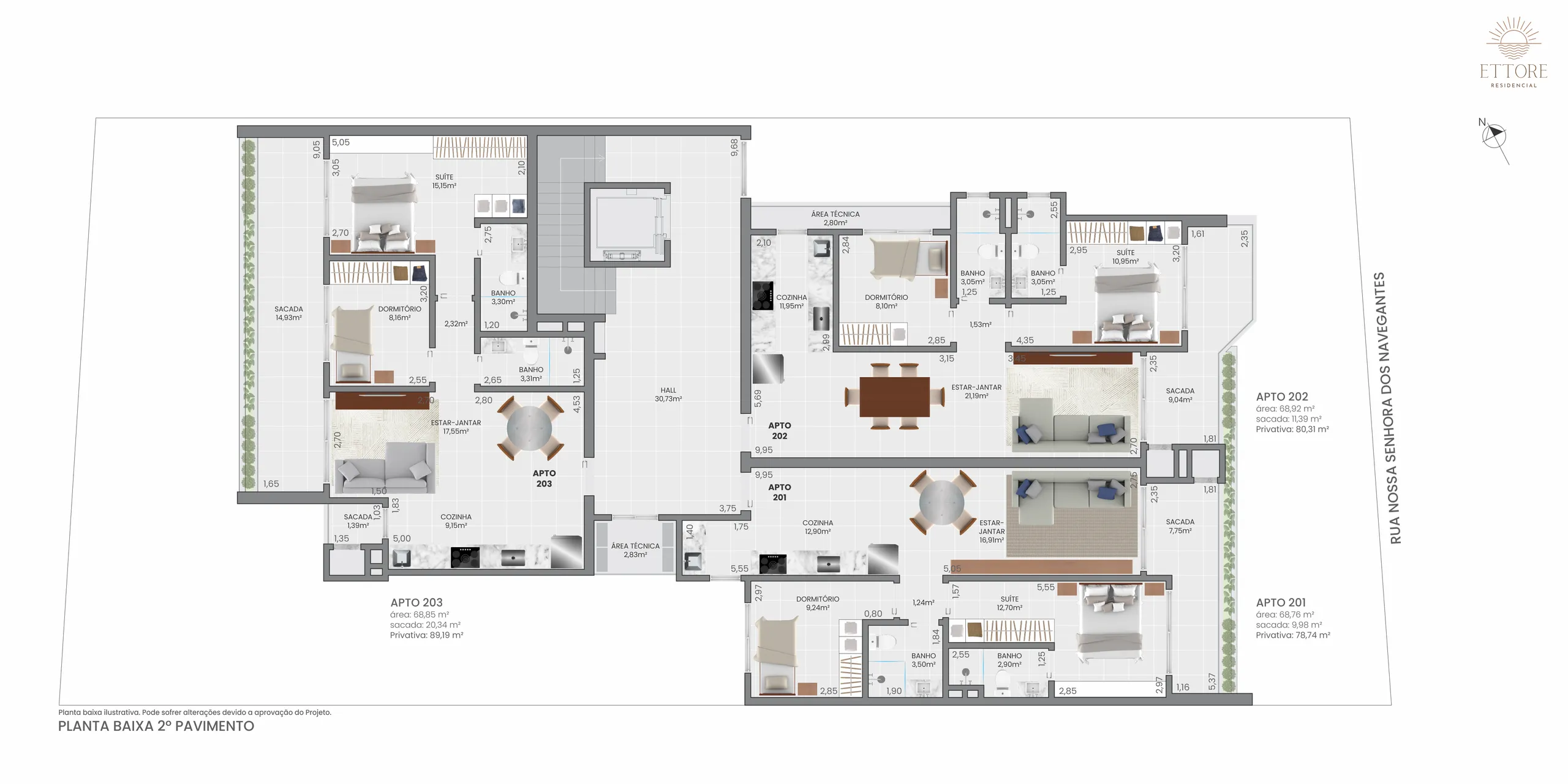 Imagem Apartamento à venda em Torres, Centro, com 2 quartos, 89.19m2