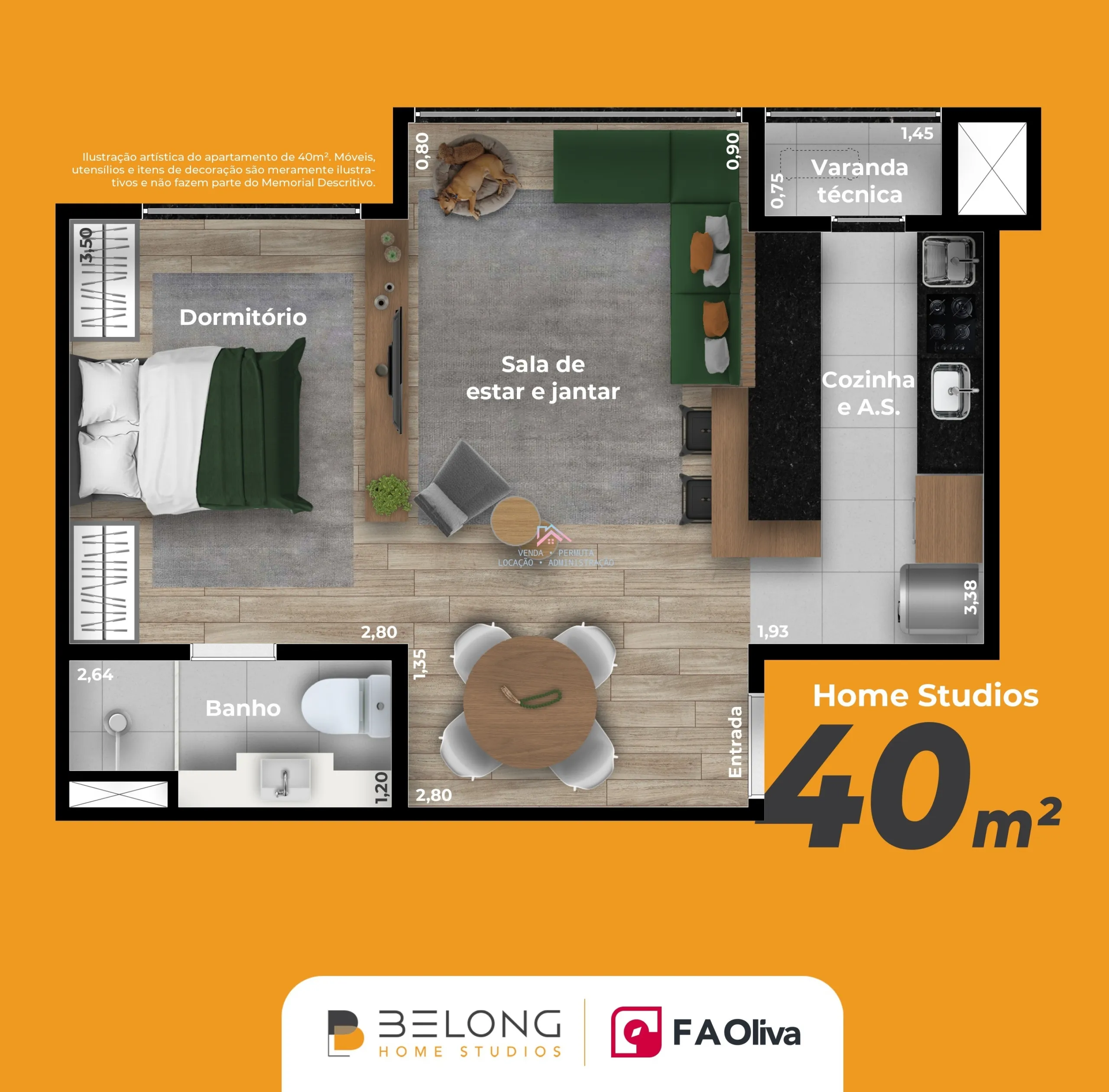 Imagem Apartamentos à venda Belong Home Studios - Área útil 41 a 56 m2 - Bairro Retiro - Jundiaí / São Paul