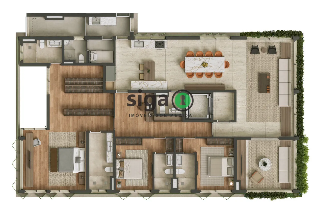 Imagem Apartamento à venda no Alto de Pinheiros de 248 m² com 4 Suítes e 4 Vagas - São Paulo