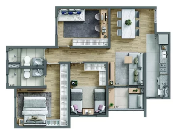 Imagem Apartamento à venda no bairro Rudge Ramos - São Bernardo do Campo/SP