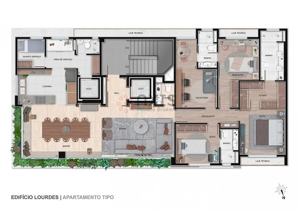 Imagem Apartamento 4 quartos em Lourdes - Lazer completo