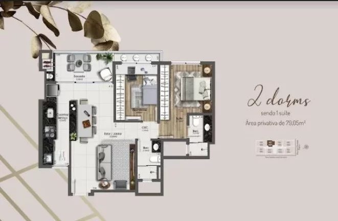 Imagem APARTAMENTO RESIDENCIAL em SÃO JOSÉ - SC, KOBRASOL