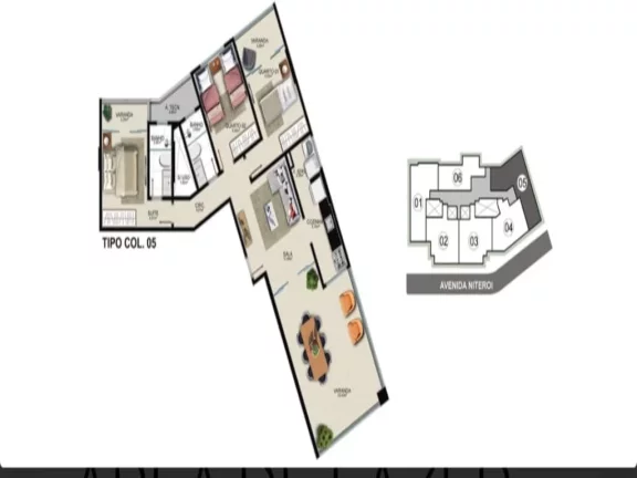 Imagem Apartamento com com 3 quartos e 2 suítes financiamento próprio no Edifico Art Life a venda na praia da cerca
