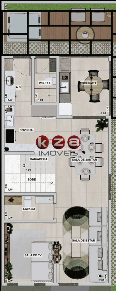 Imagem Casa em Condomínio de Luxo à Venda em Vinhedo-SP - 3 quartos, 3 suítes, 3 salas, 5 banheiros, 2 vagas - Saint Michel Village - 150m².