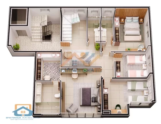 Imagem Apartamento Duplex/Cobertura no Bom Retiro em Ipatinga