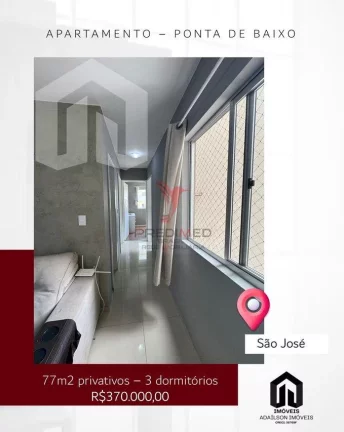 Imagem Apartamento 3 dorm à venda – Ponta de Baixo, São José sc Brasil