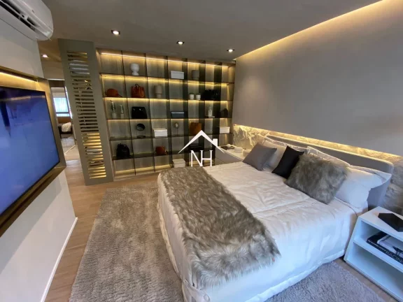 Imagem apartamento 154m com Hall Privativo,3 suítes (1 master), 2 Vagas,Varanda Gourmet,Piscina,Deck,Academia,Salão de Festas,Lounge externo c/ churrasqueira
