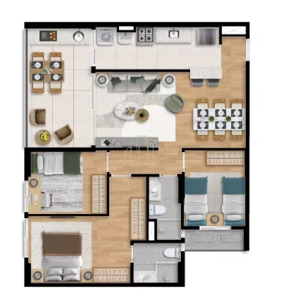 Imagem Apartamento de 3 quartos com suíte e varanda gourmet em Jaguaribe, Salvador-BA: confira essa oportunidade! #ImóveisSalvador #Jaguaribe #ApartamentoVenda