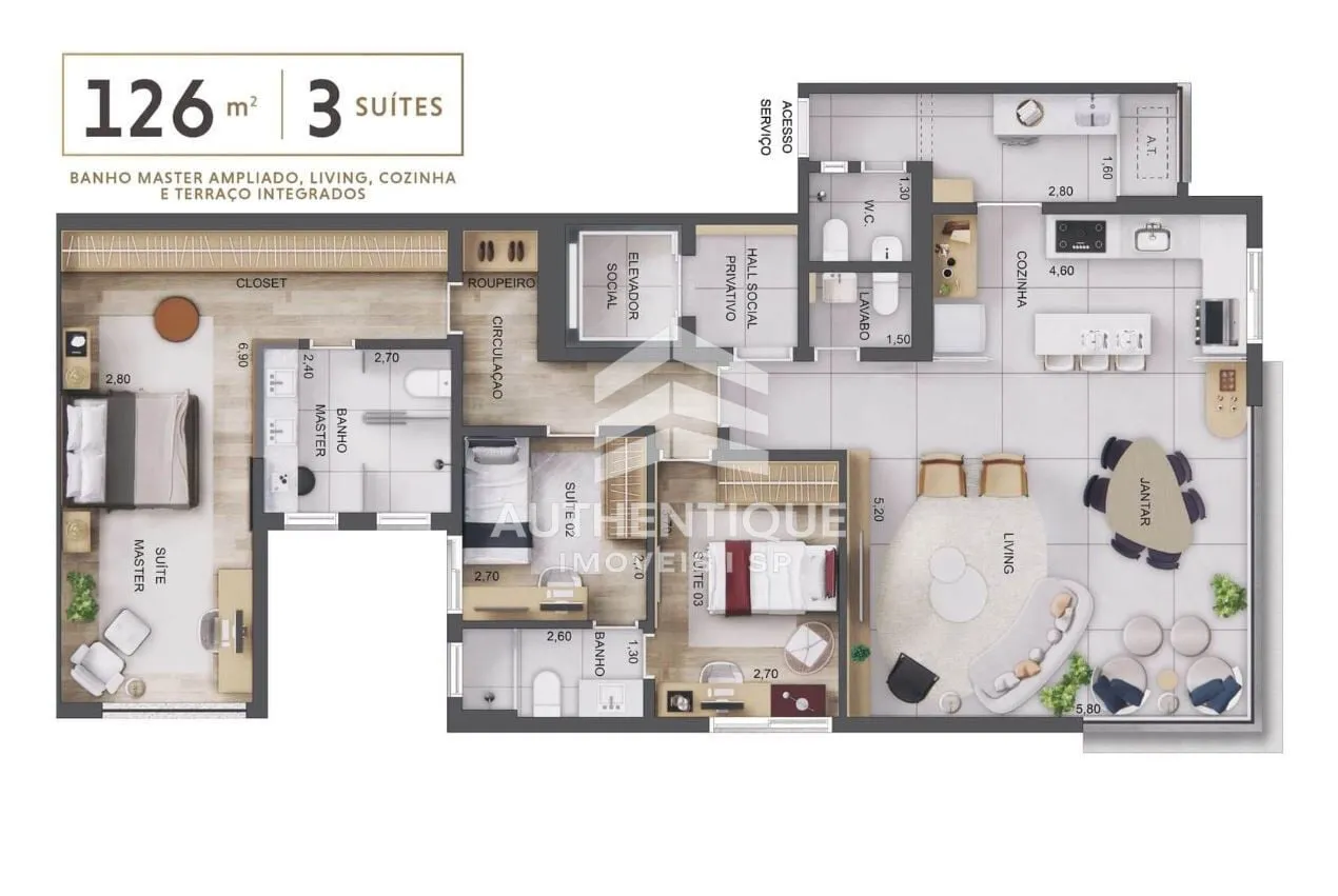 Imagem EXCELLENCE JARDIM GUEDALA - Apartamento à venda no bairro Jardim Guedala - São Paulo/SP, Zona Sul