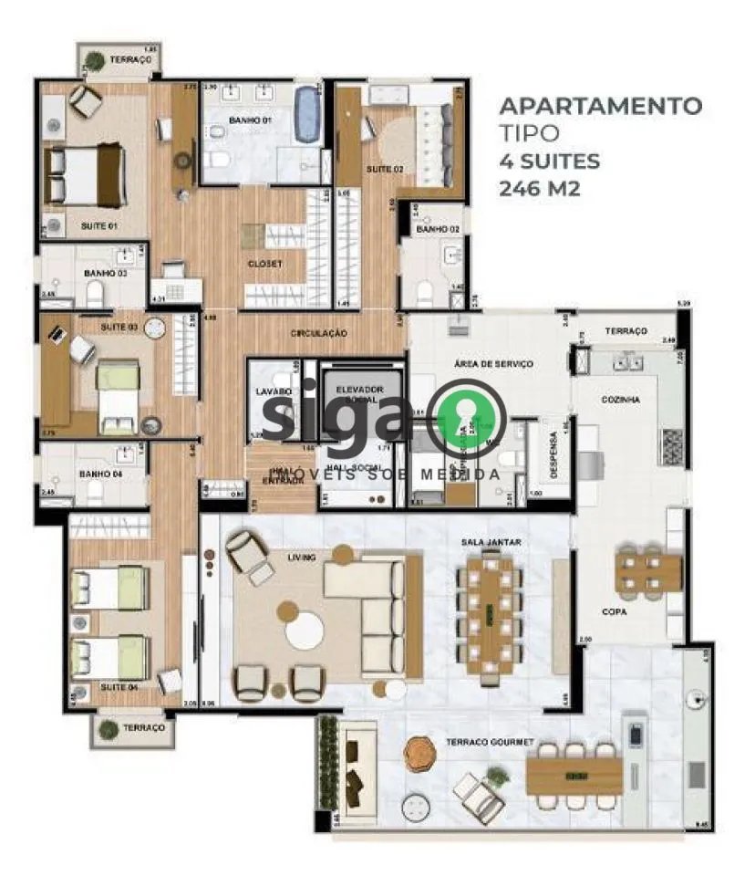 Imagem Apartamento a venda 4 suítes-4 vagas -quadra de tênis Vila Mariana - Ibirapuera