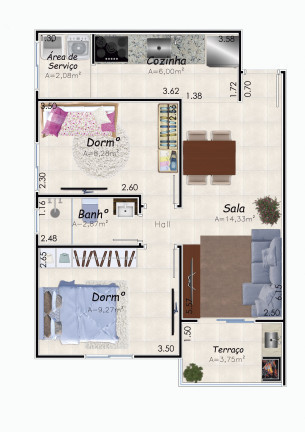 Imagem Apartamento com 2 Quartos à Venda,  em Caiçara - Praia Grande