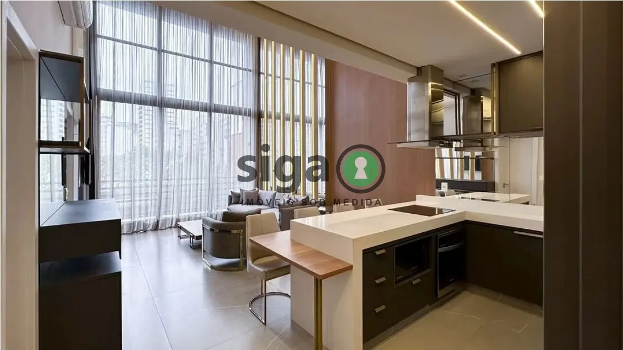 Imagem Apartamento duplex com 110m² sendo 2 quartos, 2 banheiros e 2 vagas - Jardins - São Paulo/SP
