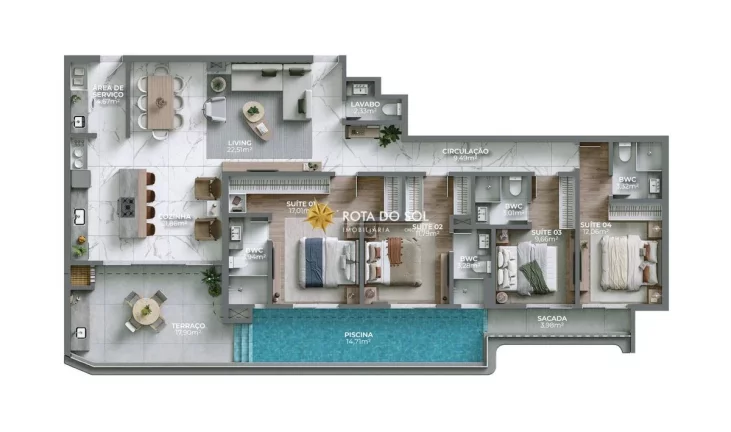 Imagem ALVA Residence Cobertura com piscina e vista mar Praia Canto Grande Bombinhas SC