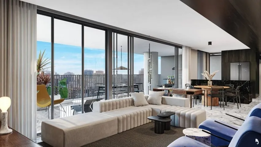 Imagem Arquitetura contemporânea nas alturas. De tirar o fôlego. São 36 andares e a melhor vista da cida...