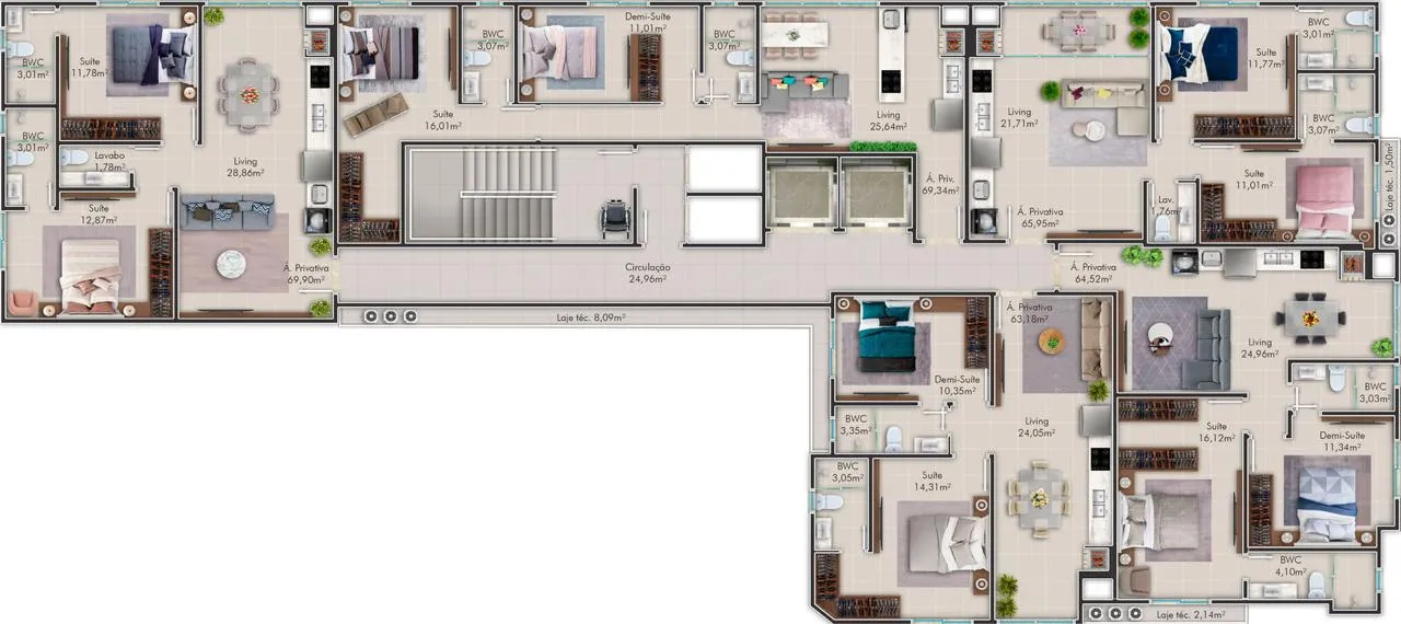 Imagem Apartamento à venda com 67.23m2 por R$ 945.000,00