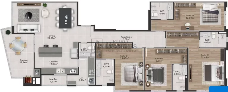 Imagem Apartamento Novo com 4 suítes à venda no Centro de Balneário Camboriú/SC