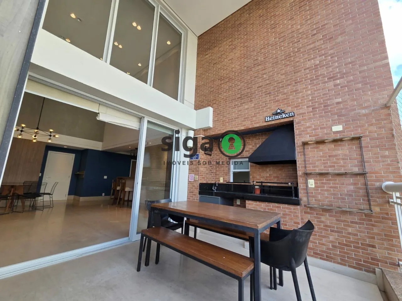 Imagem Apartamento Brooklin 134 m² 3 suítes pé direito duplo varanda gourmet churrasqueira