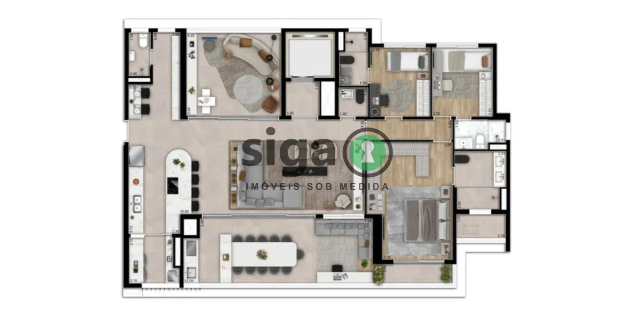 Imagem Apartamento para venda no Brooklin 04 dormitórios, São Paulo - SP