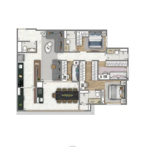 Imagem Living Villaggio Tatuapé Firenze - Living Villaggio Tatuapé Firenze