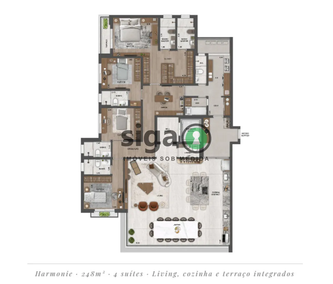 Imagem Apartamento para venda no Real Parque com 04 suítes, São Paulo - SP