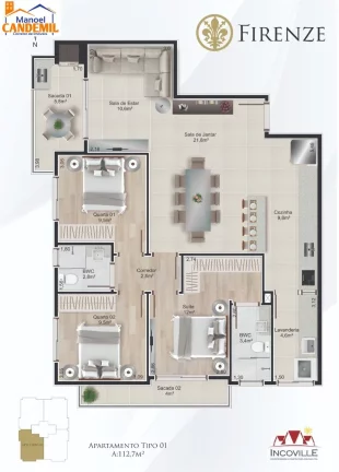 Imagem Apartamento à venda no bairro Costa e Silva, Joinville