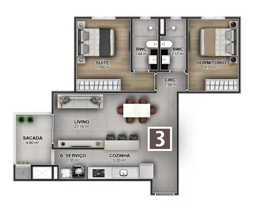 Imagem Byron Bay - Apartamento à venda no bairro Vila Operária - Itajaí/SC