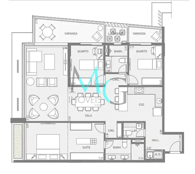 Imagem Apartamento à venda 3 Quartos 1 Suite 2 Vagas 100.25M² Barra da Tijuca Rio de Janeiro - RJ | Signature