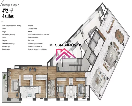 Imagem APARTAMENTOS DE 4 SUITES E 4 VAGAS - ARBOREA ITAIM