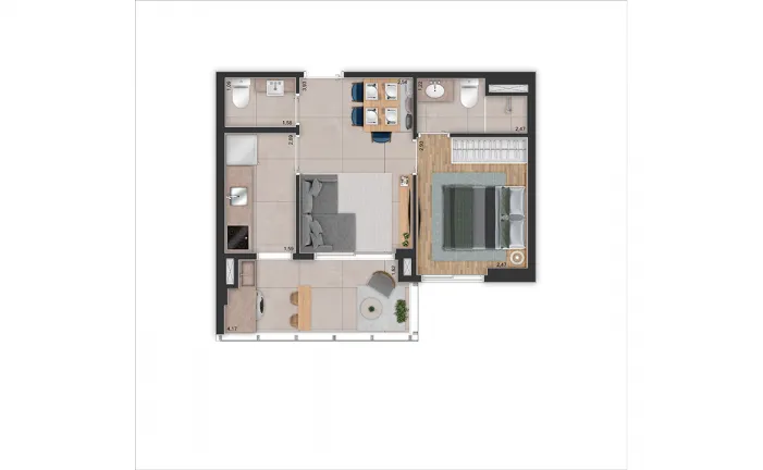 Imagem Apartamento com 1 Quarto à Venda, 38 m² em Brooklin Paulista - São Paulo