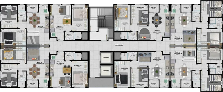 Imagem Apartamento com 3 Quartos à Venda, 79 m²em Linha Batista - Criciúma