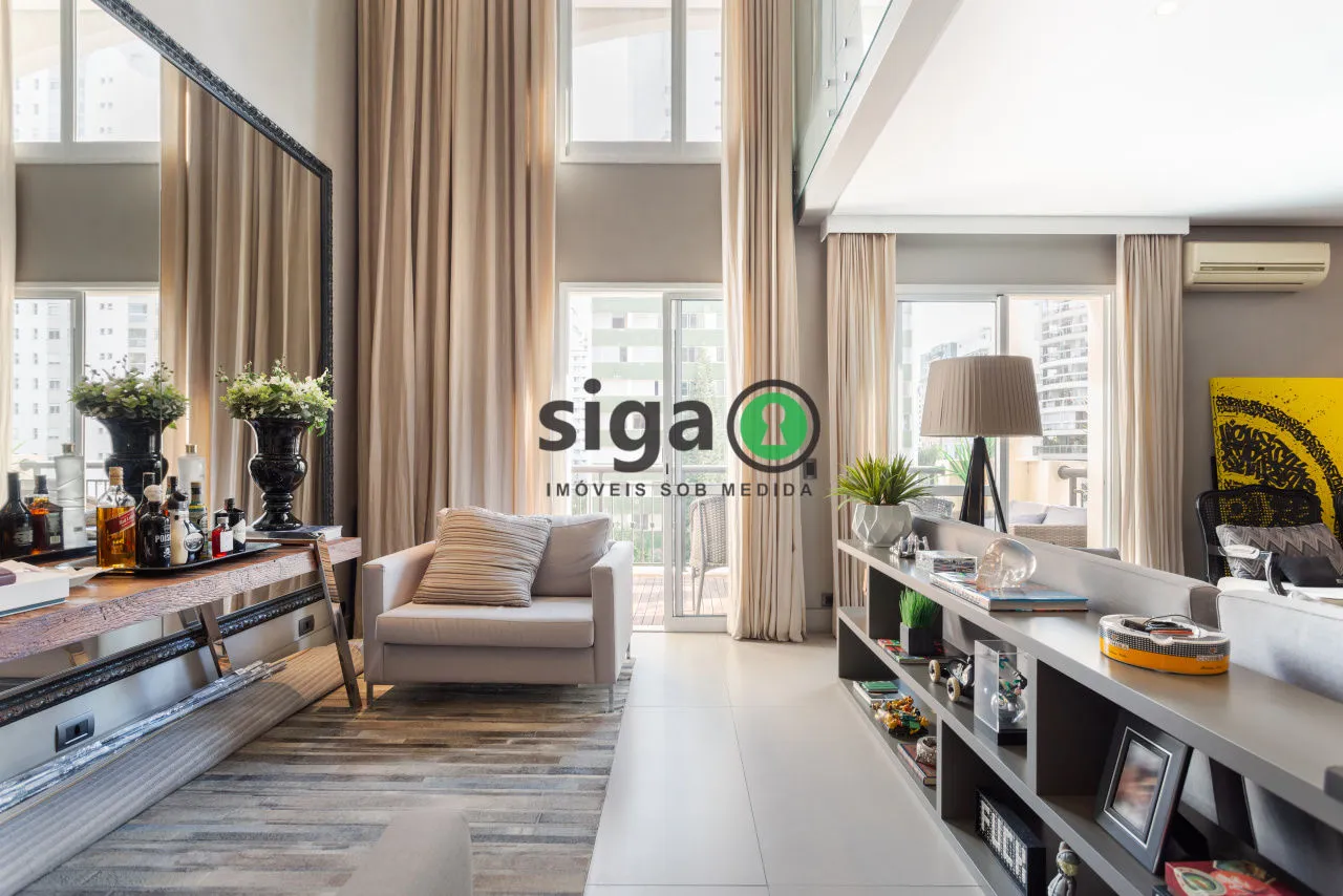 Imagem APARTAMENTO DUPLEX MOBILIADCO COM 2 QUARTOS SENDO SUITES EM MOEMA PASSAROS