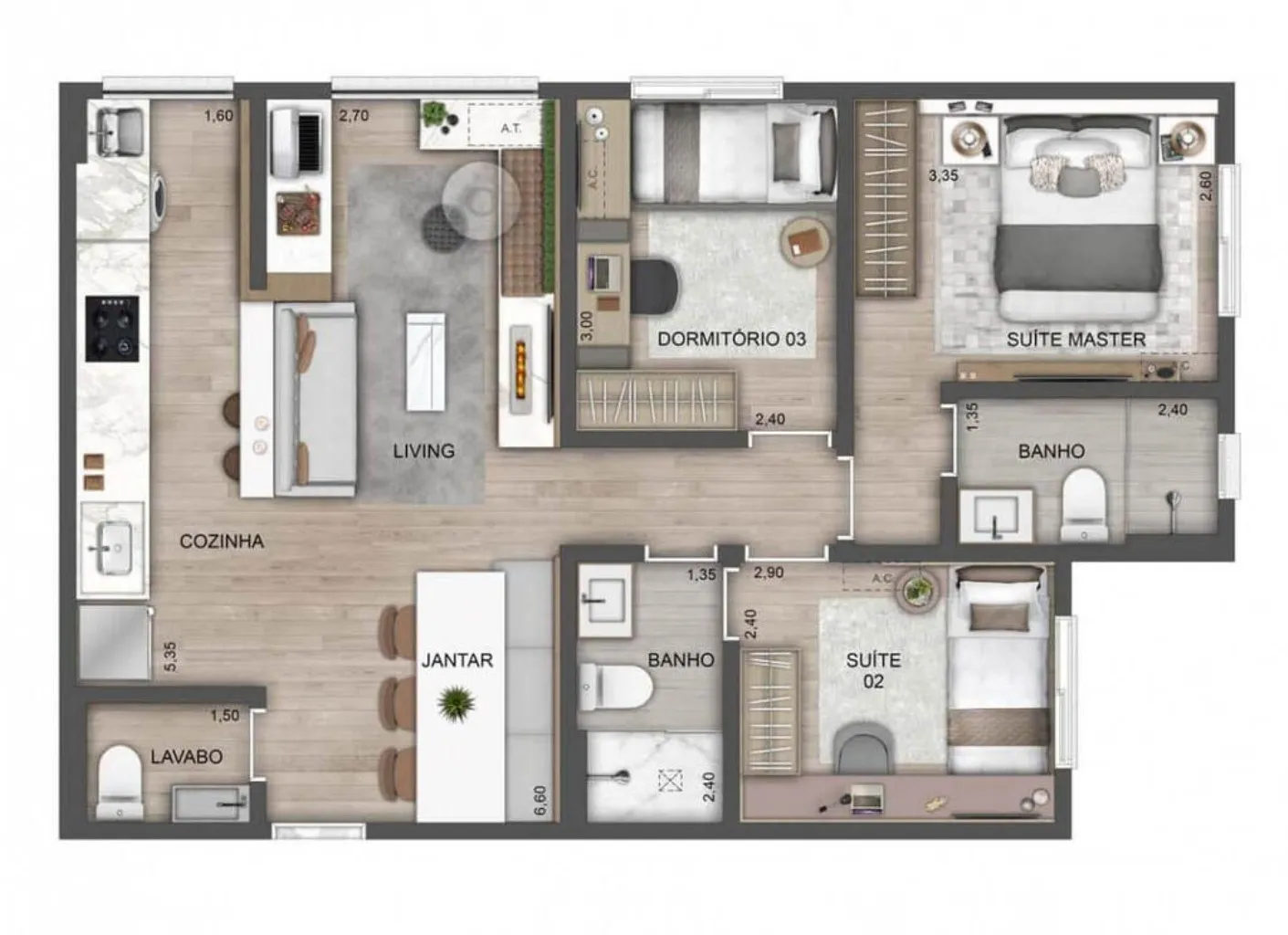Imagem Condomínio Blue Home Resort Jockey, apartamento com 3 quartos a venda em Butantã São Paulo SP