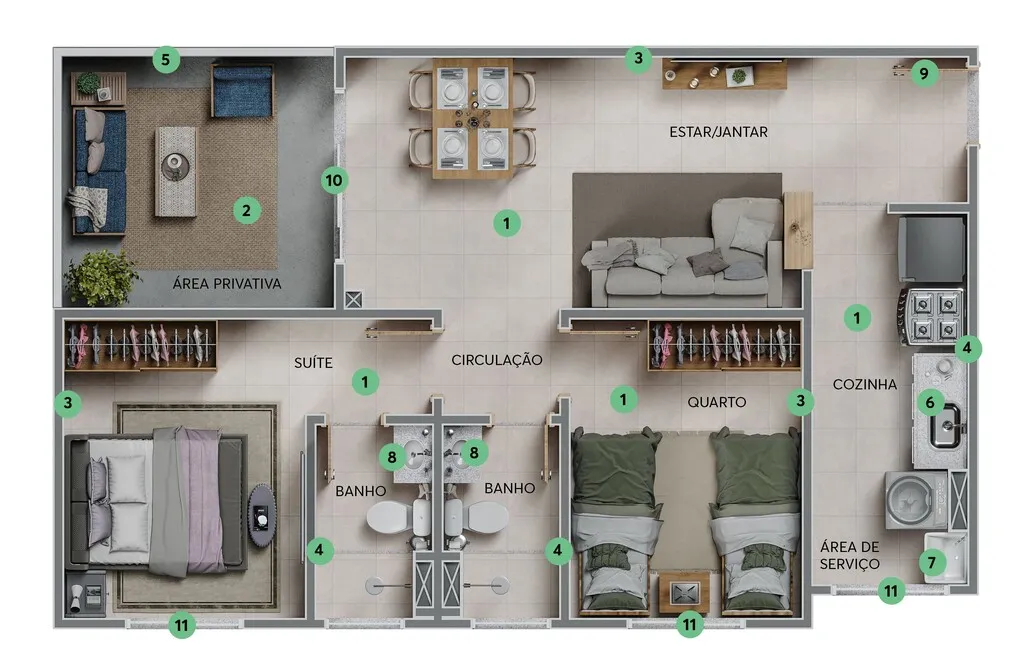 Imagem Apartamento à venda no bairro Jardim Novo Mundo - Goiânia/GO