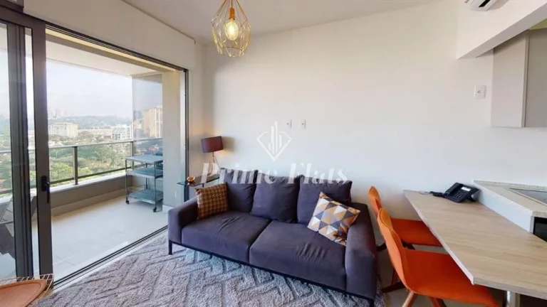 Imagem Flat disponível para locação no VHouse por JFL Living, com 48m², 1 dormitório e 1 vaga