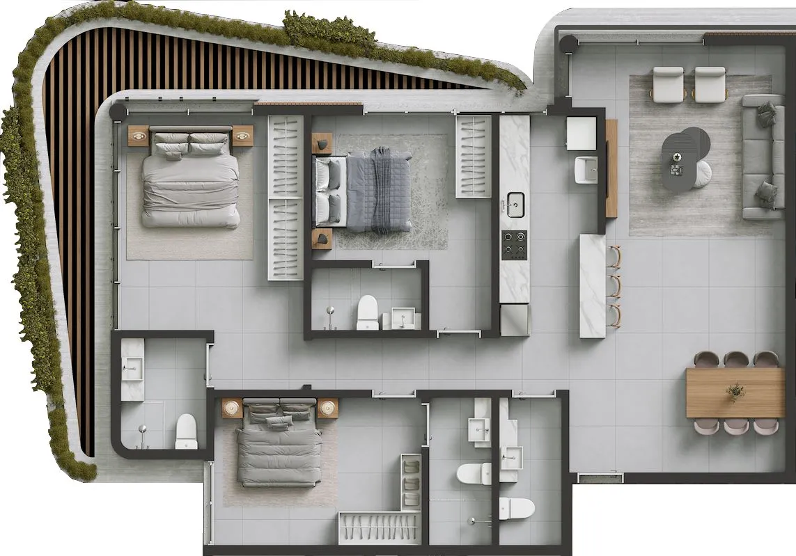 Imagem Apartamento à venda em Canela, Centro , com 3 quartos, 110.15m2