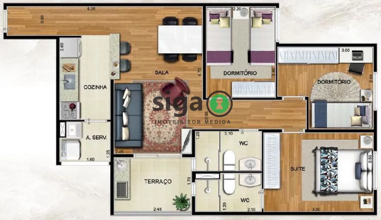 Imagem Apartamento à venda, 3 Quartos, 1 Vaga, 64m², Jd Climax - SP